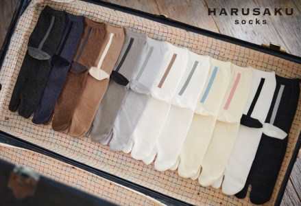 HARUSAKU 足袋バックラインソックス 10足セット （25cm～27cm）///靴下 くつした くつ下 ソックス 足元 ビジネス シンプル カジュアル おしゃれ かわいい 消臭 履き心地 メンズ レディース 紳士 婦人 日常 通年 プレゼント 贈り物 日本製 奈良県 広陵町