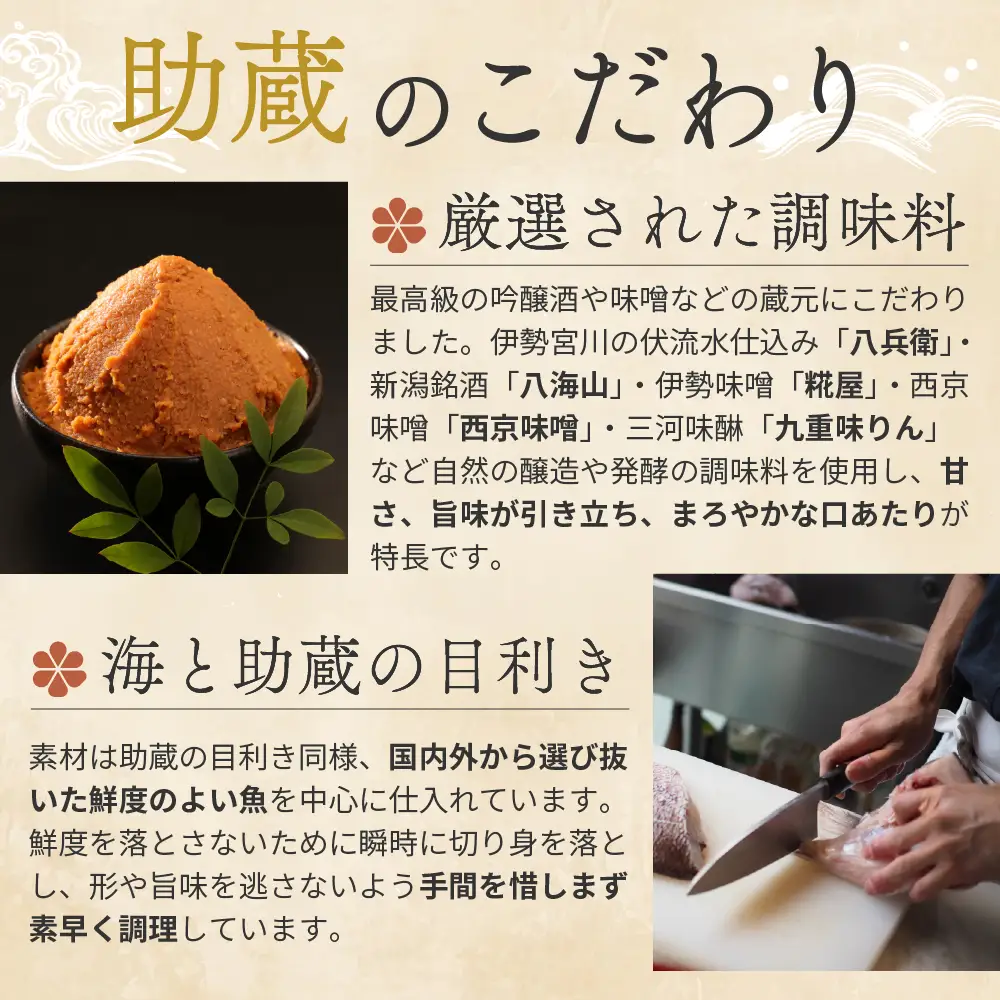 伊勢粕漬 「助蔵」 Cセット　漬け魚 海鮮 かすづけ 魚介 魚 銀だら 甘鯛 金目鯛 おかず おつまみ 酒粕漬け 味噌漬け 味醂漬け 吟醸粕 無添加 ごはんのお供 ギフト 天然醸造 発酵調味料 冷凍 三重県 多気町 US-06
