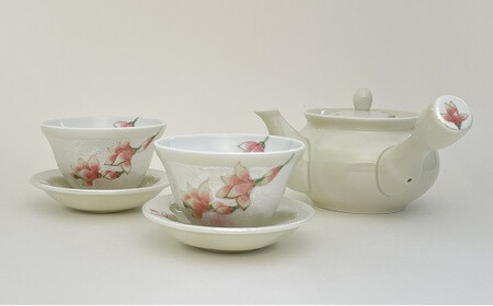 田清窯 有田焼 煌めく木蓮花 茶器セット A60-36