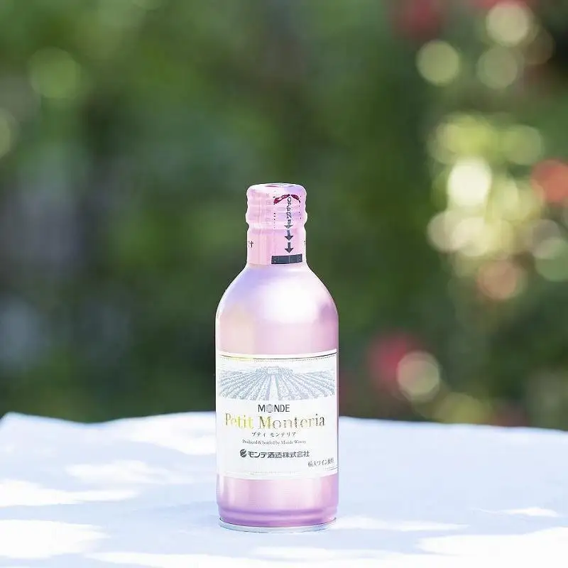 ワイン プティモンテリア ロゼスパークリング 290ml×24本｜ロゼ ロゼスパークリング 山梨ワイン スパークリング 葡萄酒 ホームパーティー アウトドア キャンプ お家飲み 宅飲み ストック 富士 富士河口湖町 モンデ酒造