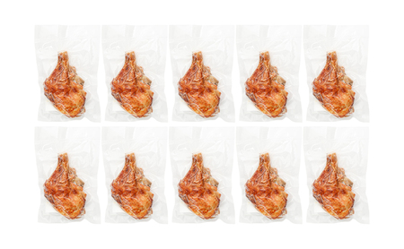 地元のお祭りの味！小分けが嬉しい骨付きチキンレッグ 10本【 鶏肉 チキン モモ 焼肉 BBQ バーベキュー 味付き 味付き肉 アウトドア キャンプ お取り寄せ 冷凍 小分け 保存 北海道 十勝 幕別町 ふるさと納税 送料無料 】
