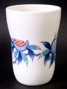 【伊万里焼】市川冬山窯「色鍋島フリーカップ5個セット」 037-H1236