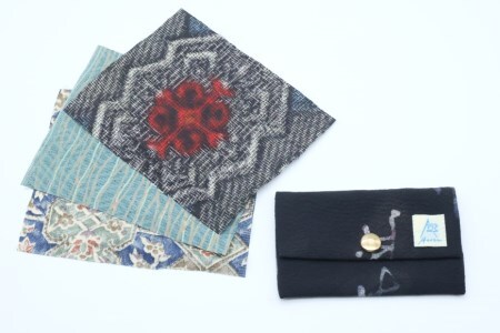 [アンティーク着物リメイク] カードケース1個 (縦:約6.5cm／横:約11.5cm)《Acote》 [0369]