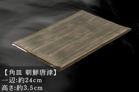 唐津焼 鏡山窯 長皿 井上公之作 青唐津