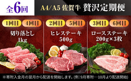 【6回定期便】佐賀牛 定期便 / 牛肉  [IAG075]