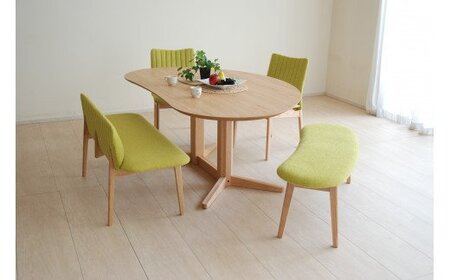 【開梱・設置】ミラージュ　テーブル140cm　ナチュラル　AL329