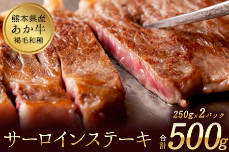 牛肉 あか牛 サーロイン ステーキ 500g ( 250g × 2枚 ) 牛肉 冷凍 《30日以内に出荷予定(土日祝除く)》 訳あり 定期便 でない 冷凍庫 個別 取分け 小分け 個包装 ステーキ肉 あかうし 赤牛 あか牛丼 にも サーロインステーキ