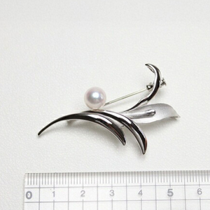 SV アコヤ真珠 7.5ミリ ブローチ （No30888） パールハヤシ / ブローチ