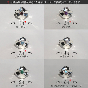 SV 桜とハナミズキのベビーリング【ネックレス付】（4.5月）スターリングシルバー[016K21]