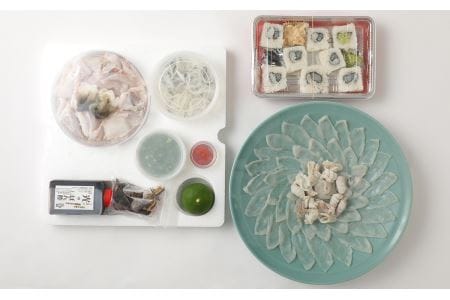 頑固親父のこだわりとらふぐ刺しふぐ鍋セット・ふぐ寿司付き（6人前）［冷蔵］ふぐ料理・鮨　光