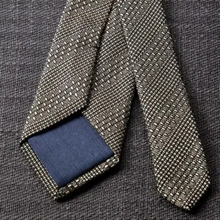 【手織りネクタイ】ゴールド 丹後ジャカードタイ kuskafabric 京都・丹後のシルク織物_装飾品・工芸品 ネクタイ・ベルト 服飾小物 _【1257561】