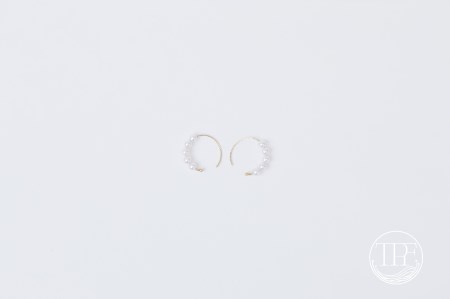 真珠 ピアス 4.0mm K18 パール アクセサリー あこや真珠 ジュエリー ギフト 贈り物 贈答 プレゼント 普段使い 人気 誕生日 記念日 お祝い 三重 伊勢 志摩 / 養殖場　ベビー5粒フープピアス