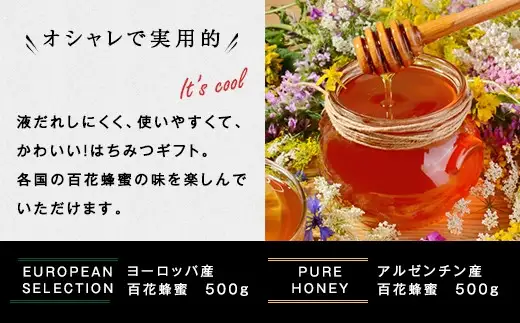 かの蜂 ピュアハニー2本セット（EU・AR）使いやすいプッシュボトルタイプ 蜂蜜 はちみつ ハチミツ ギフト 贈り物 プレゼント 常温 保存 備蓄 防災食 非常食 保存食 防災グッズ 福岡県 八女市 024-011