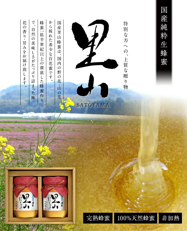 【ギフト用】 かの蜂  国産里山蜂蜜【500g×2本】セット 養蜂一筋60年自慢の一品 蜂蜜 はちみつ ハチミツ 国産 年内配送 年内発送 お歳暮 御歳暮 お中元 御中元 贈り物 母の日 父の日 誕生日 プレゼント バースデー 敬老の日 ギフト 024-039-GFT