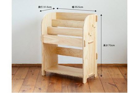 ブックシェルフ（クリア塗装）幅55.5cm×高さ70cm×奥行31.5cm [株式会社MDF 石川県 宝達志水町 38600748]