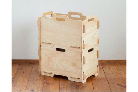 収納 ボックス スタッキング コンテナボックス （クリア塗装）幅47.5cm×高さ29.2cm×奥行29cm [株式会社MDF 石川県 宝達志水町 38600746]