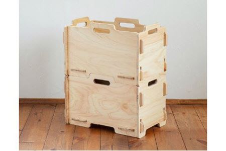 収納 ボックス スタッキング コンテナボックス （無塗装）幅47.5cm×高さ29.2cm×奥行29cm [株式会社MDF 石川県 宝達志水町 38600745]