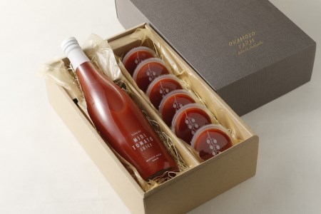 太陽の恵み満載!濃厚ミディトマトジュースと十勝まるまるゼリー（トマトベリー）6個セット[E1-1C]