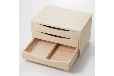 総桐三つ引きトレイ 仕切り付 F2Y-2489