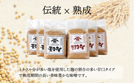 宮崎県産のこだわりの大豆使用！みそ・しょうゆセット（鶴）計5点(味噌麦500ｇ・味噌米麦あわせ500ｇ・すき焼きバンザイ500ｍｌ・なんでもできま酢500ｍｌ・さしみしょうゆ360ｍｌ各１個)_K012-007