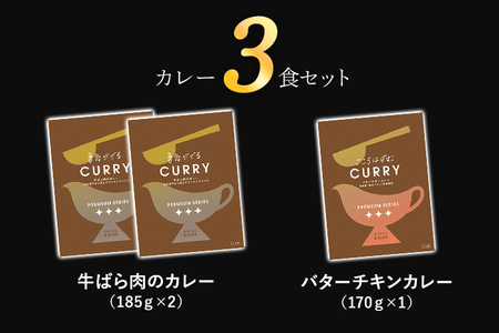 ピエトロのシェフの本格カレー満足セット 3食セット 3人前 計3袋 牛ばら肉のカレー2袋/バターチキンカレー1袋 カレー セット 食べ比べ ピエトロ レトルト 長期保存 保存食 備蓄 送料無料 メール便