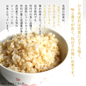 武田家のお米 墾 ひとめぼれ 玄米 20kg 農薬 化学肥料 ：栽培期間中 不使用 【米農家 仁左ェ門】 米 こめ コメ ご飯 ごはん ライス おにぎり 弁当 お弁当 単一原料米 20キロ ２０kg 20ｋｇ 4袋 お取り寄せ 産地直送 農家直送 国産 岩手県産 オススメ おすすめ 人気