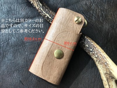 鹿革のキーケース（スピーディー振り出し式）【黒】【R00552】