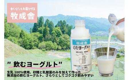 ＜牧成舎定期便 3カ月＞飛騨の牛乳屋こだわり （牛乳 3本 飲むヨーグルト 2本 セット）×3回 低温殺菌 無添加 牧成舎 飛騨高山 DF102