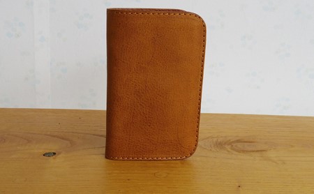 0130 ミドル財布（ホールドなし） ヌメベージュ [アトリエSASSA 富山県 朝日町 34310083]