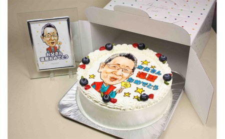 似顔絵ケーキ6号サイズ（人物1人）引換券 チケット 