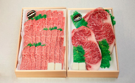 山形牛サーロインステーキ・カルビ焼肉セット  (2人前) FY18-338