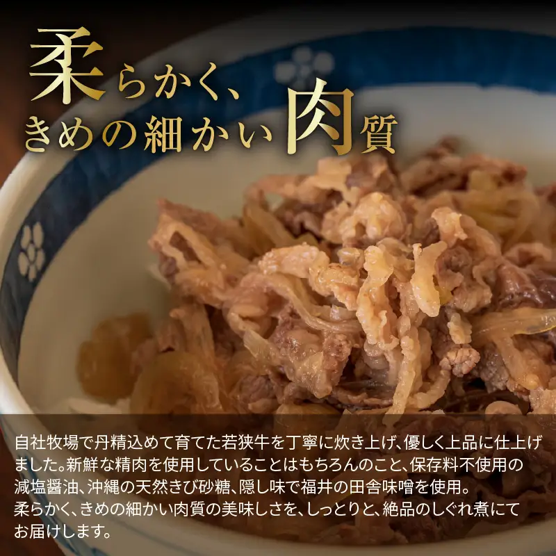 若狭牛の旨みを堪能！ 贅沢仕上げ  若狭牛 牛しぐれ煮 120g（約2人前）×3袋 ／ 国産 牛肉 A4 A5 ブランド牛 [aw009-a003]