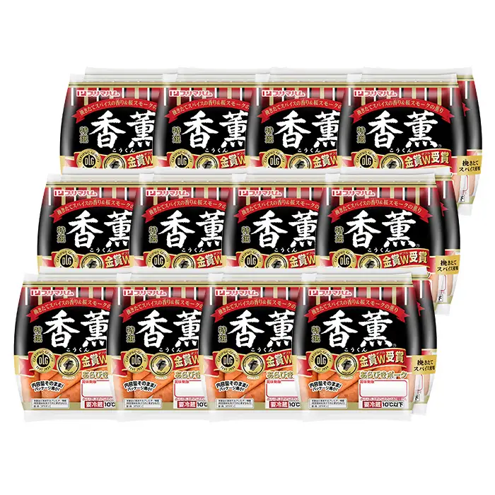 プリマハム 香薫あらびきポーク ウインナー 90g 2個束×12個【00-009-08】