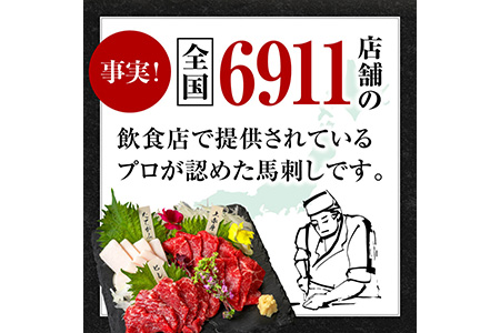 【国産】極上の霜降り馬刺し 食べ比べセット 計500g 中トロ 大トロ 専用タレ付き 058-0684