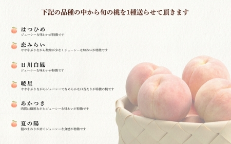 No.1757もも　7月収穫の桃　品種お任せ　約2kg【2026年発送】