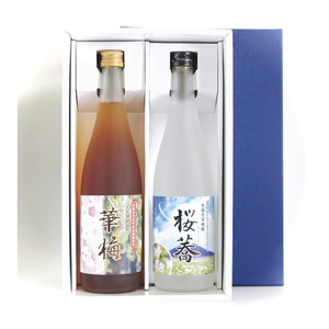 あみの梅酒・そば焼酎 華梅・桜蕎 2本セット【南高梅 熟成梅酒 常陸秋そば ロック ソーダ割 阿見町 茨城県】（42-03）