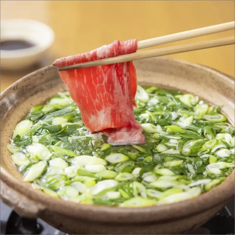 京たんくろ和牛と九条ネギの茶しゃぶ鍋セット｜鍋セット