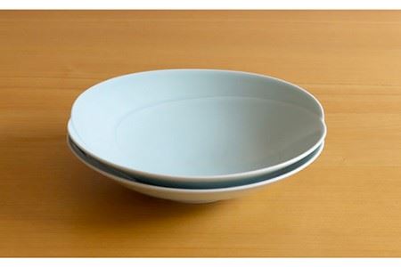 【白山陶器】ともえ多用浅鉢 青白釉 2枚セット 食器 皿 【波佐見焼】[TA107] 波佐見焼
