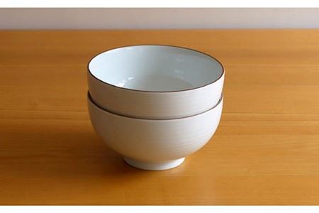 【白山陶器】【定番のシリーズ】白磁千段5寸深めん丼 2ピースセット 食器 皿 【波佐見焼】[TA109] 波佐見焼