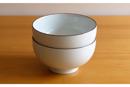 【白山陶器】【定番のシリーズ】白磁千段6寸深めん丼 2ピースセット 食器 皿 【波佐見焼】[TA111] 波佐見焼