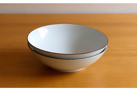 【白山陶器】【定番のシリーズ】白磁千段8寸平鉢 2ピースセット 食器 皿 【波佐見焼】[TA114] 波佐見焼