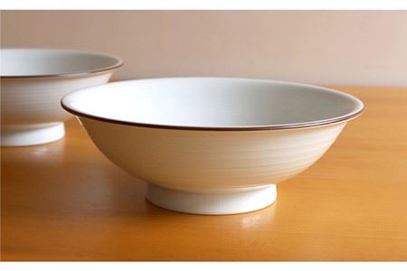 【白山陶器】【定番のシリーズ】白磁千段7寸反りめん丼 2ピースセット 食器 皿 【波佐見焼】[TA116] 波佐見焼