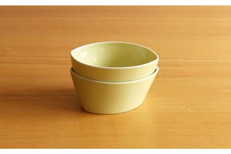 【白山陶器】【グッドデザイン賞受賞】リーヴズデザートカップ 小鉢 イエロー 2枚セット 食器 皿 【波佐見焼】[TA121] 波佐見焼