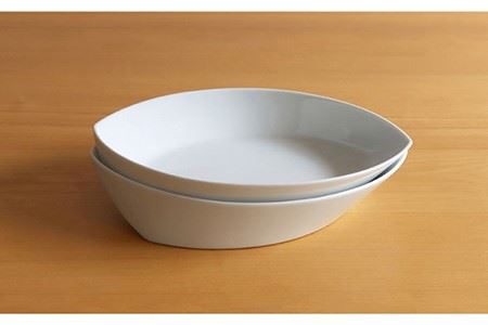 【白山陶器】【グッドデザイン賞受賞】リーヴズ パスタ プレート 食器 カレー皿 白磁 2枚セット【波佐見焼】[TA122] 波佐見焼