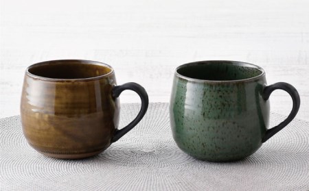 【波佐見焼】マグカップ 2色セット （織部・伊羅保） 食器 皿 【ROXY】 [SB116]  波佐見焼