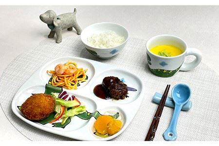【波佐見焼】子ども食器 3点セット「ティラノサウルス」プレート ・ミニ マグカップ・茶椀 食器 皿 【大新窯】 [DC83]  波佐見焼