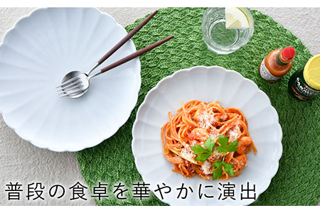 【波佐見焼】RINKA 21.5cm プレート 2枚セット 白磁 食器 皿 【長十郎窯】 [AE35] 波佐見焼