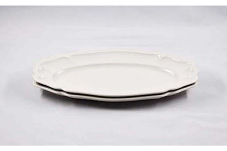 【波佐見焼】フレーム オーバル プレート オフホワイト M 2枚セット 食器 皿 【堀江陶器】 [JD153] 波佐見焼