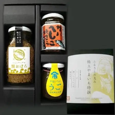ふるさと瓶(ヘシコ・うご・サバおぼろ)　【共通返礼品】　へしこフレーク、鯖おぼろ、うご　3瓶セット_惣菜・加工品 魚 缶詰・瓶詰   惣菜・加工品  缶詰・瓶詰 _【配送不可地域：離島】【1263646】