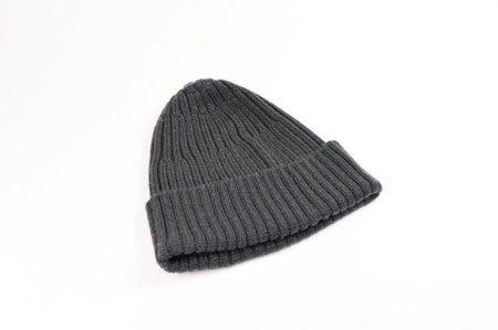 ニット帽 光吸収発熱ウール「 ウォームファーム ニット帽子 」チャコールグレー キャップ 無地 秋 冬 レディース メンズ 